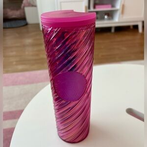Pink iridescent Starbucks cup
